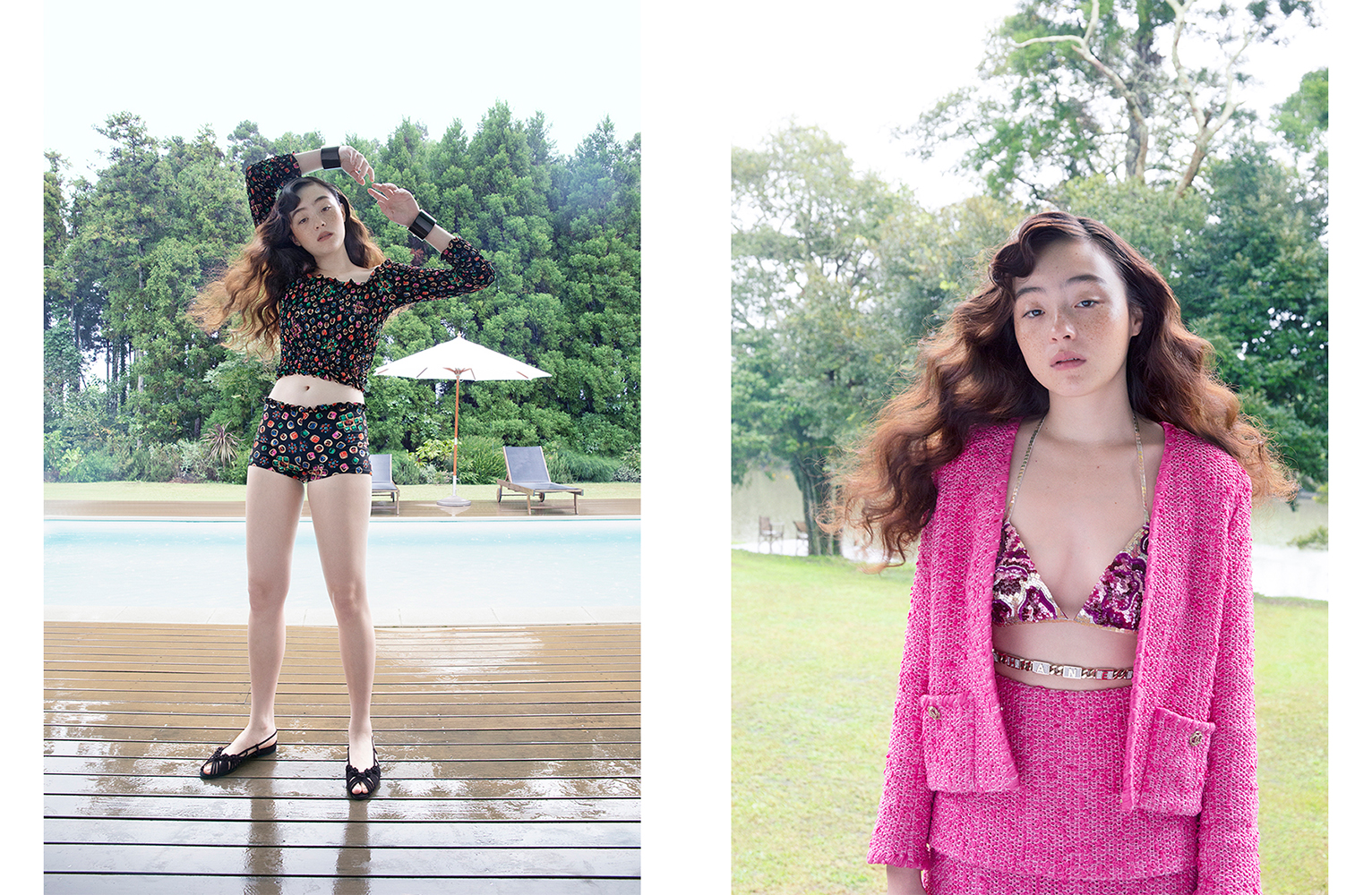 Chanel fashion editorial by NAMIKO KITAURA with Serena Motola
