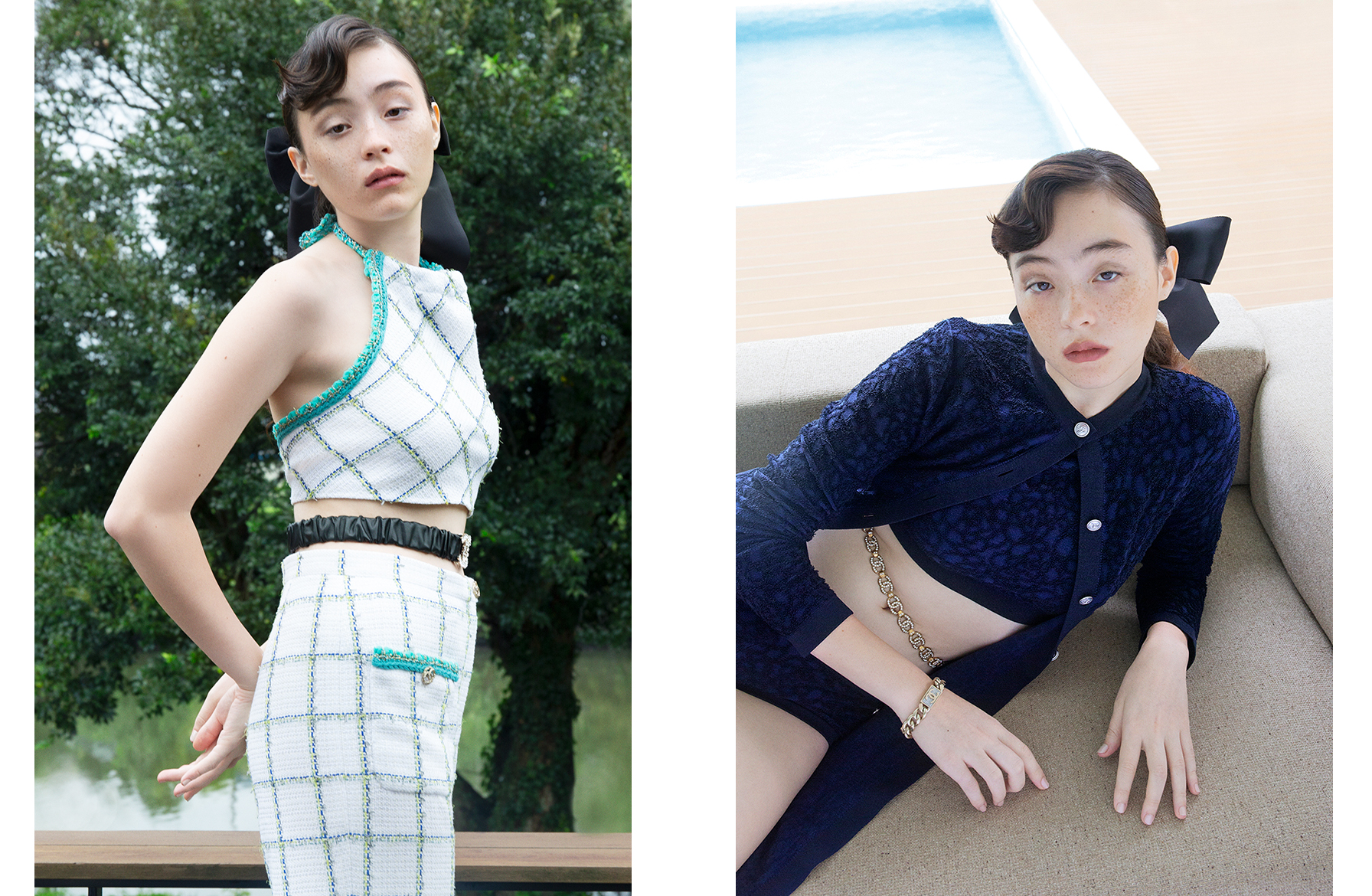 Chanel fashion editorial by NAMIKO KITAURA with Serena Motola
